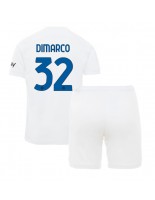 Inter Milan Federico Dimarco #32 Venkovní dres pro děti 2023-24 Krátký Rukáv (+ trenýrky)